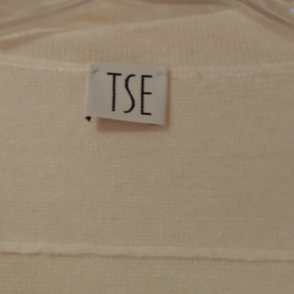 TSE ivory lightweight zip cardigan sz S - Picture 4 of 4